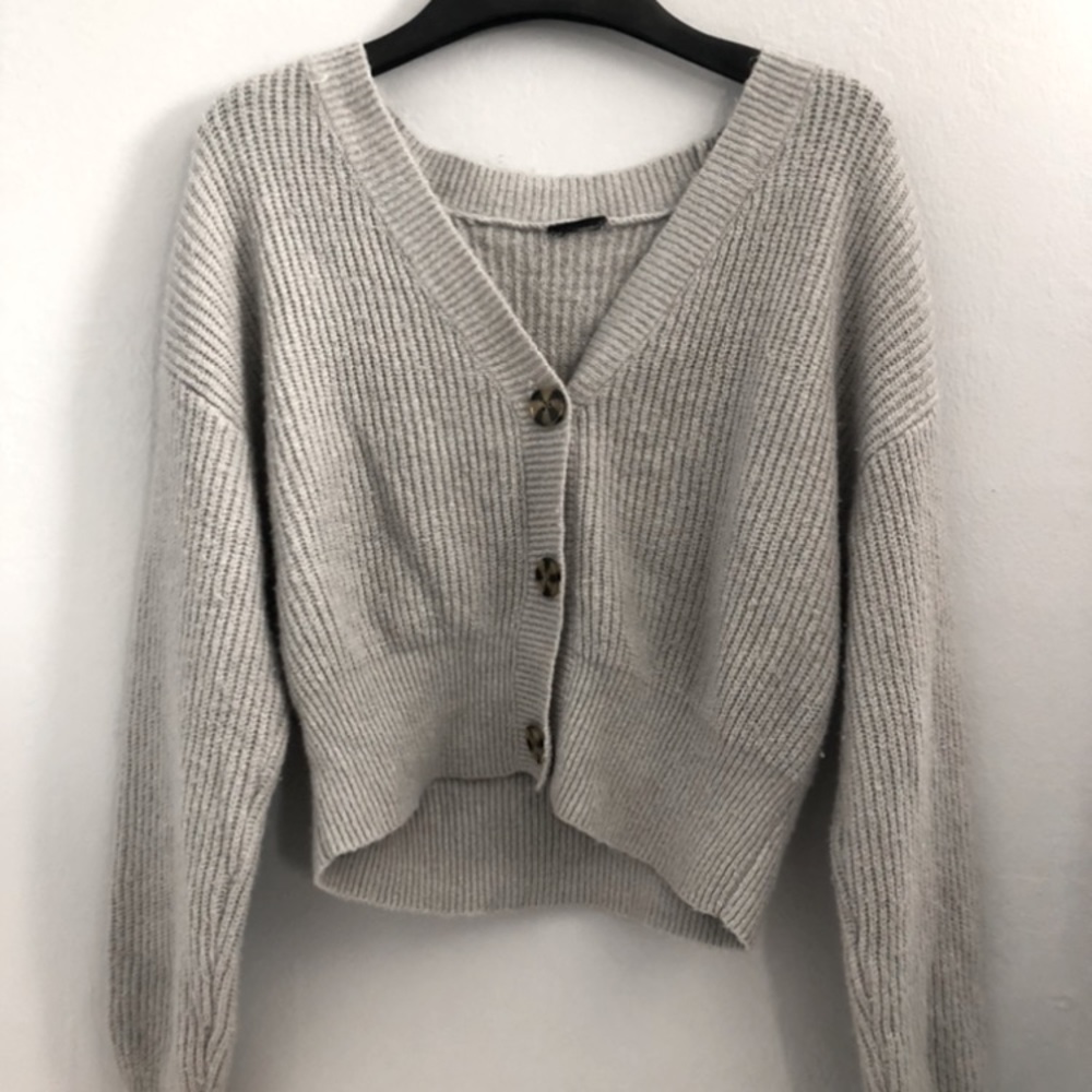 Grey buttoned sweater